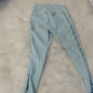 ALO Yoga Lace Up Side Blue Leggings